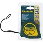 KRAFTOOL GRAND 8м / 25мм рулетка с ударостойким корпусом (ABS) и противоскользящим покрытием — изображение 4