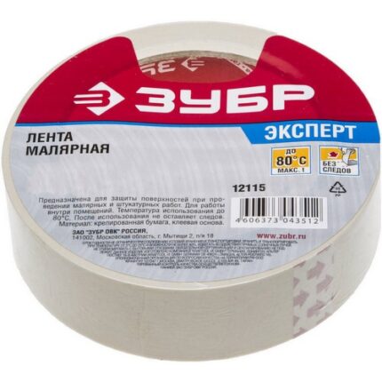 Малярная лента, креповая, 38мм х 50м, ЗУБР