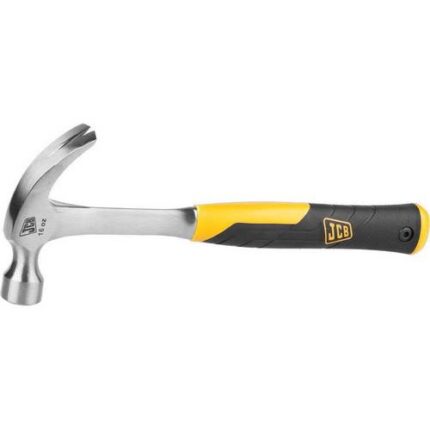 Молоток-гвоздодер JCB цельнокованый, двухкомпонентная виброгасящая рукоятка, 450г