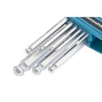 Набор ключей имбусовых HEX, 1,5-10 мм, S2, 9 шт, удлиненные с шаром, сатинированные Gross — изображение 3