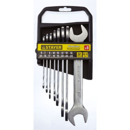 Nabor-rozhkovyh-gaechnyh-klyuchej-12-sht-6-32-mm-STAYER Набор рожковых гаечных ключей 12 шт, 6 - 32 мм, STAYER — изображение 1