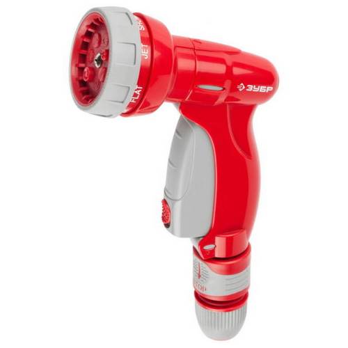 Pistolet-raspylitel-ZUBR-7-pozitsionnyj-v-komplekte-s-soedinitelem-12-s-avtostopom-i-zapirayushhim-mehanizmom Пистолет-распылитель ЗУБР, 7-позиционный, в комплекте с соединителем 1/2" с автостопом и запирающим механизмом — изображение 1