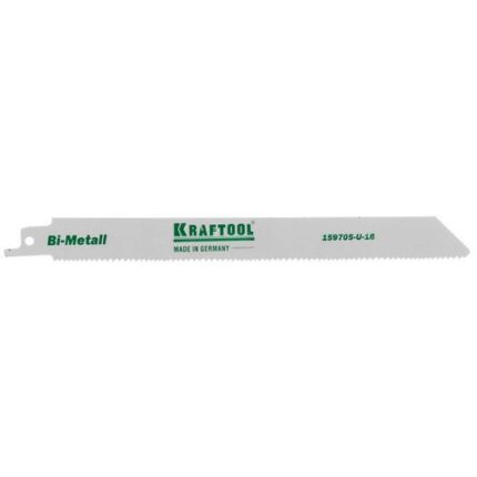 Полотно KRAFTOOL "INDUSTRIE QUALITAT", S1122VF, для эл/ножовки, Bi-Metall, по металлу, дереву, шаг 1,8-2,5мм, 180мм