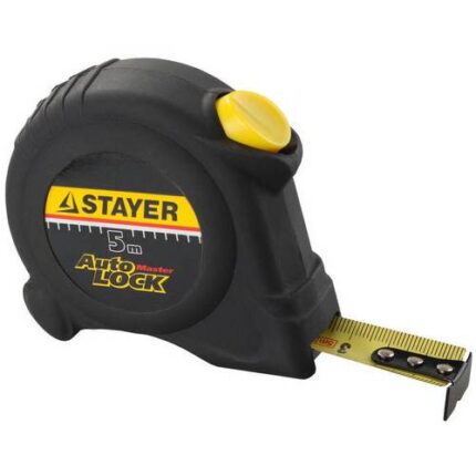 STAYER АutoLock 5м / 19мм рулетка с автостопом