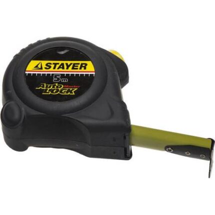 STAYER АutoLock 5м / 25мм рулетка с автостопом