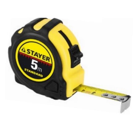 STAYER TopTape 5м / 19мм рулетка в ударостойком обрезиненном корпусе