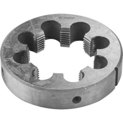 ЗУБР G 3/4", плашка трубная, сталь 9ХС, круглая ручная